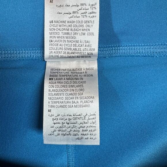 ID Ideology NEW Womens Skort Plus 2X Flouncy Tiered Blue Dye Pull On Stretch - Picture 11 of 11